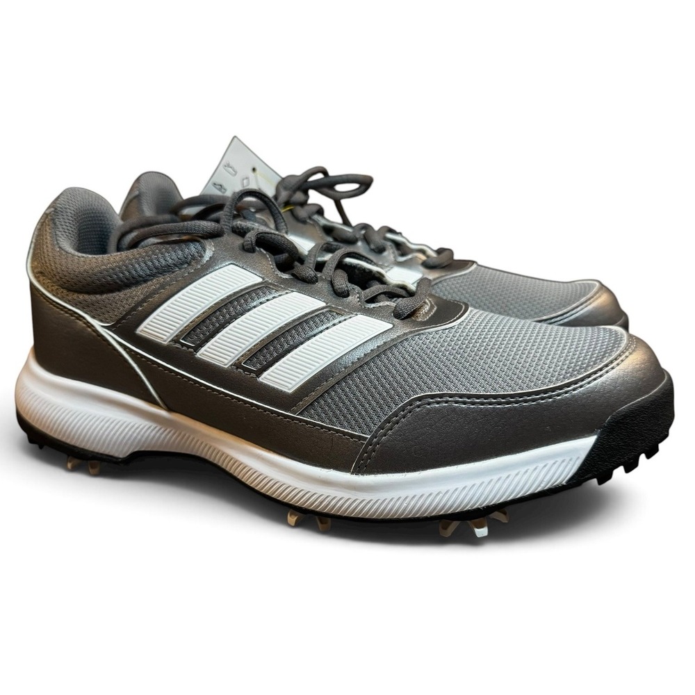 NWT Adidas Tech Response 2.0 Golf Shoes Men's 7.5 Gray White Spikeless EE9123